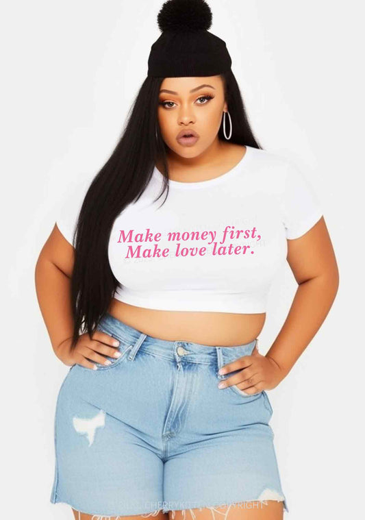 Curvy Make Money First Baby Tee Cherrykitten