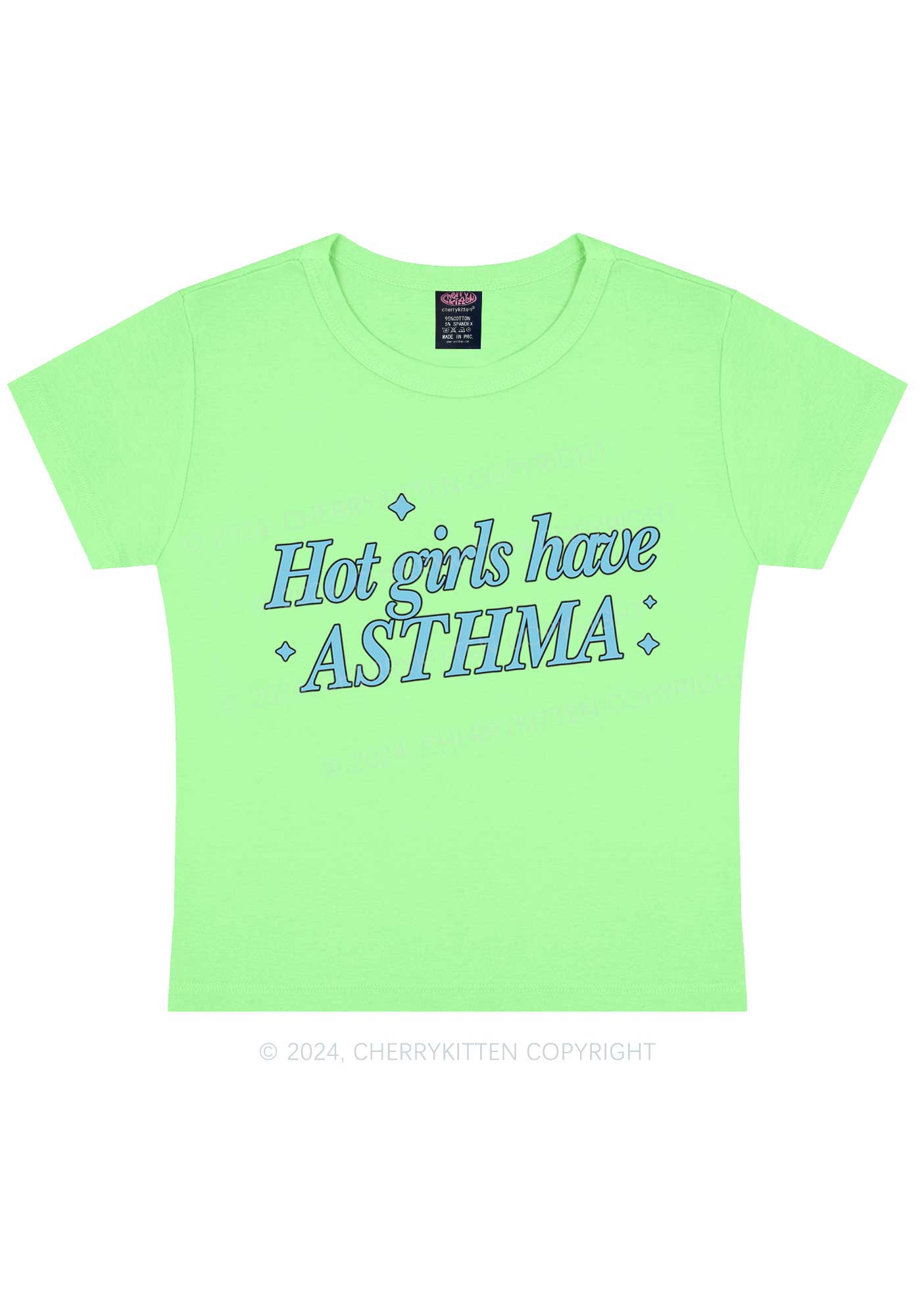 Hot Girls Have Asthma Y2K Baby Tee Cherrykitten