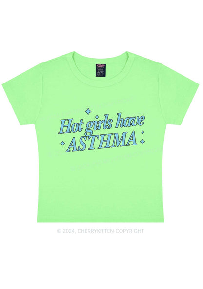 Hot Girls Have Asthma Y2K Baby Tee Cherrykitten