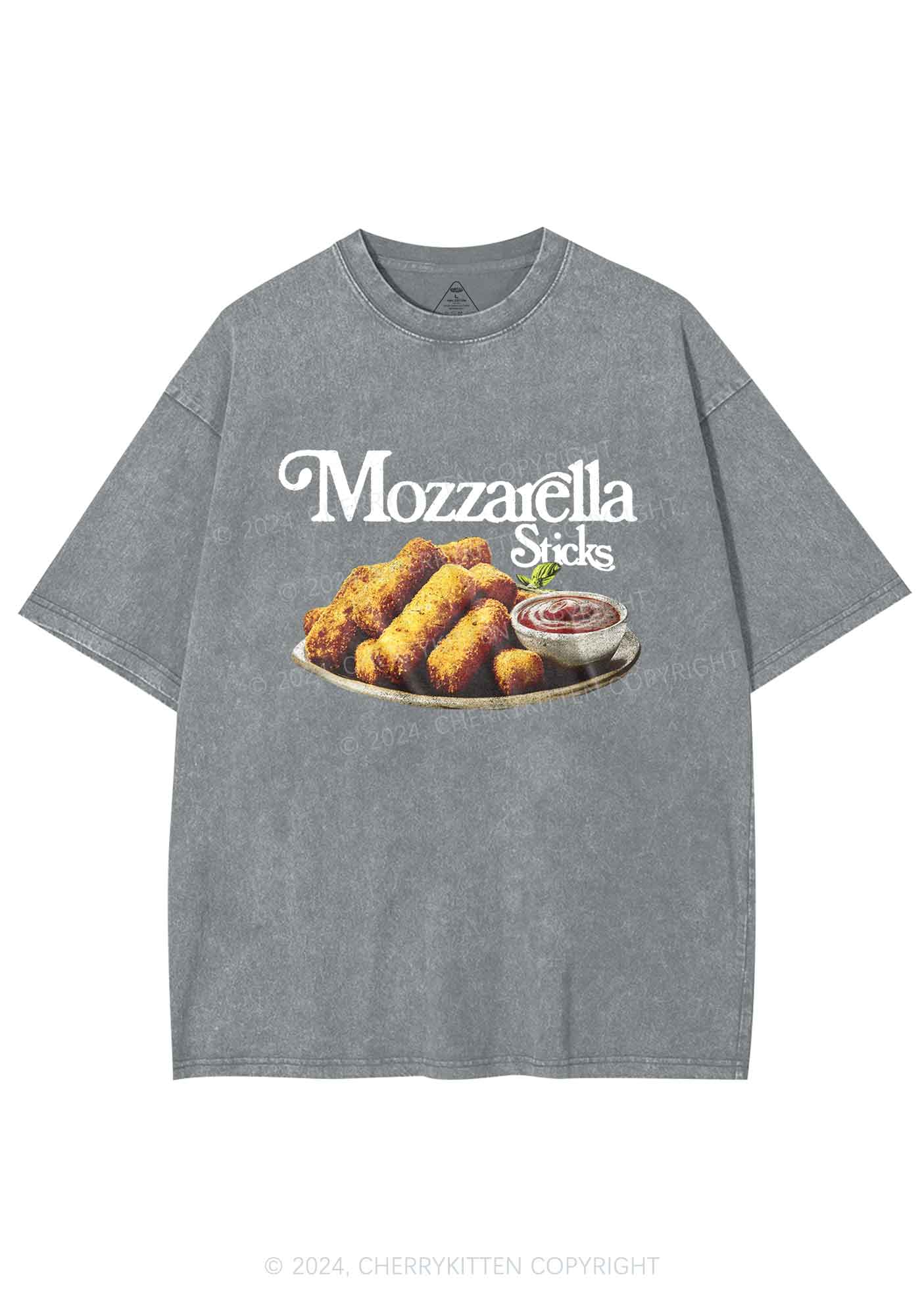 Mozzarella Sticks Y2K Washed Tee Cherrykitten