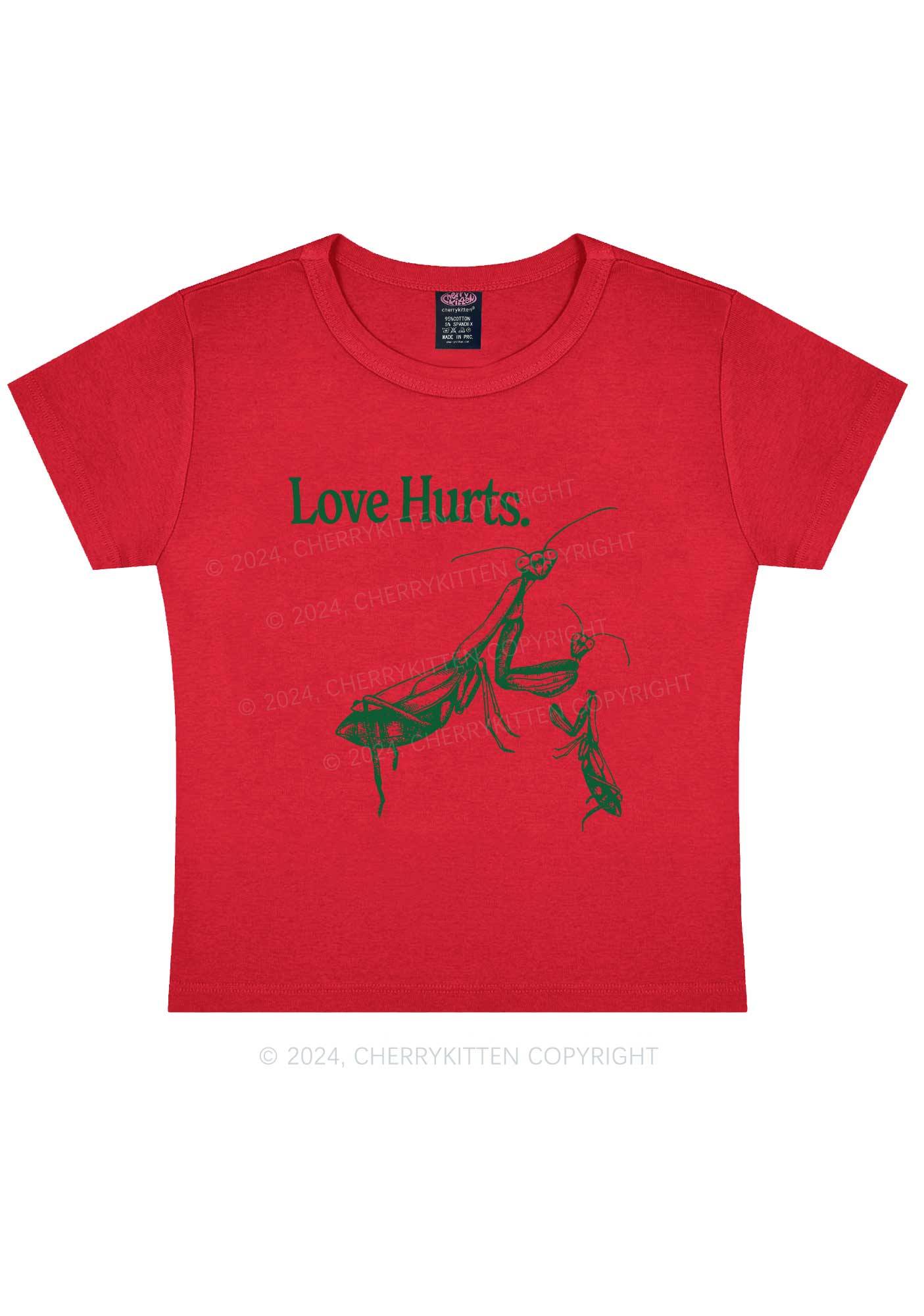 Love Hurts Y2K Valentine's Day Baby Tee Cherrykitten