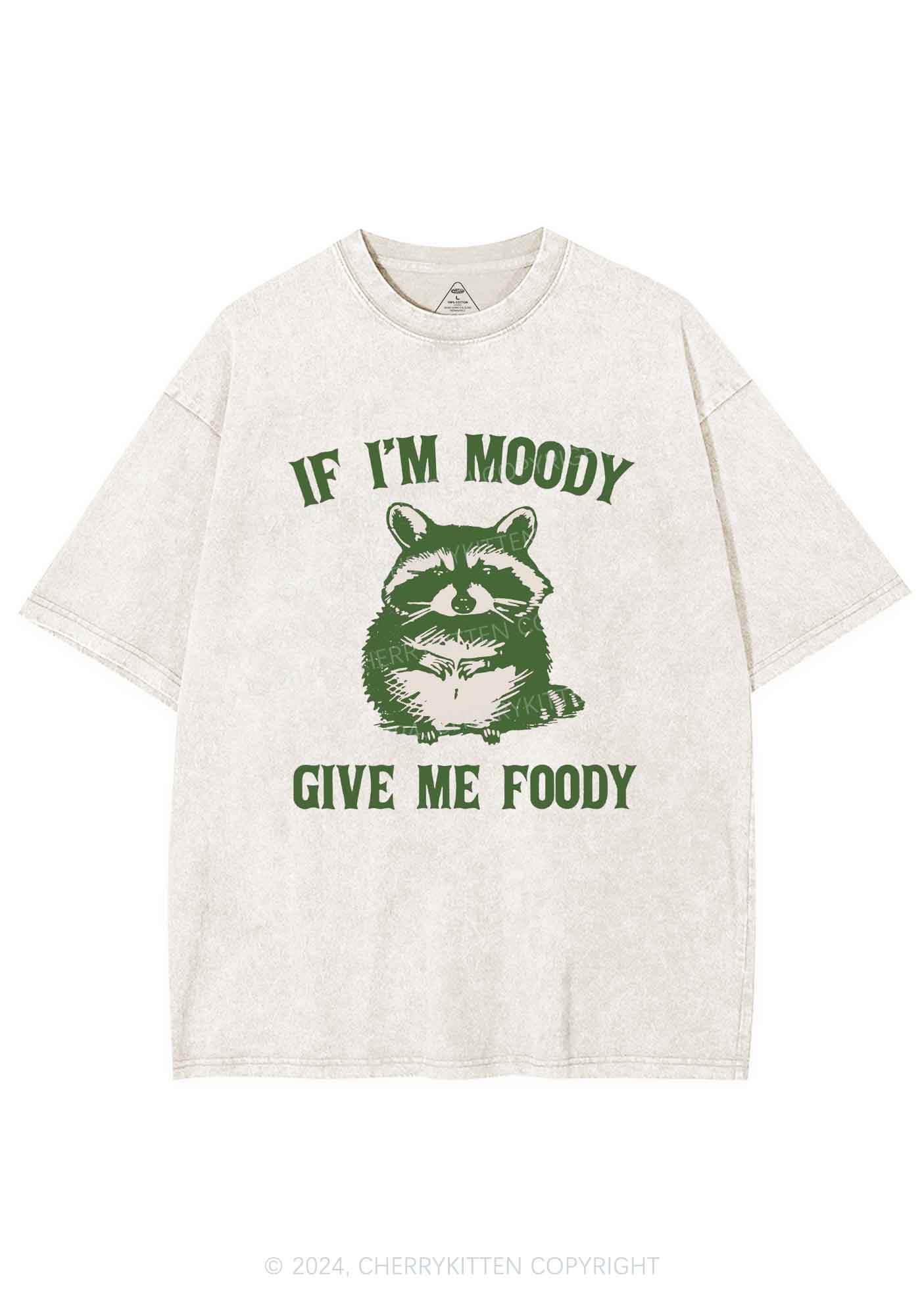 Im Moody Give Me Foody Y2K Washed Tee Cherrykitten