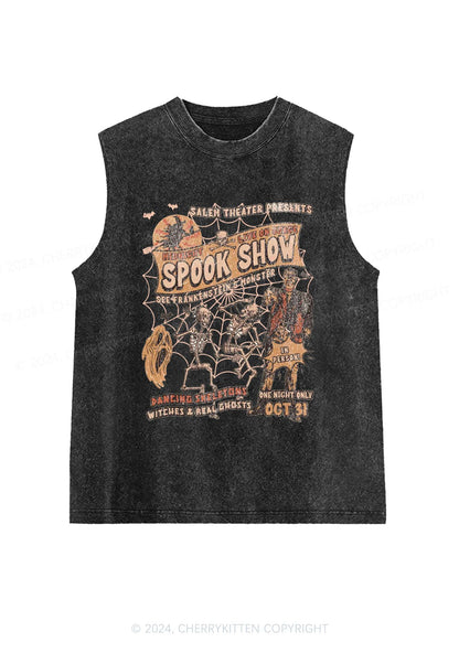 Halloween Spook Show Y2K Washed Tank Cherrykitten