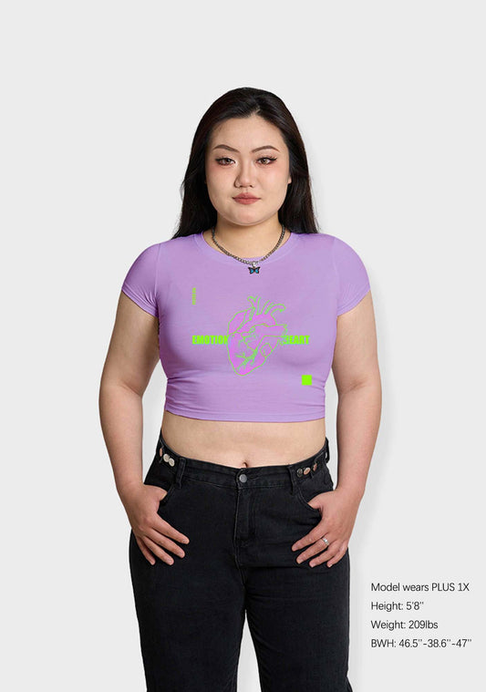 Curvy Emotion Heart Baby Tee