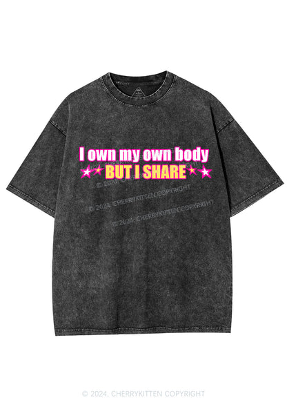 I Own My Own Body Y2K Washed Tee Cherrykitten