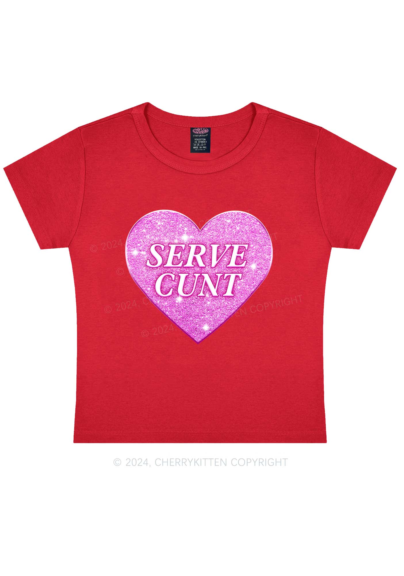 Serve Cxxt Y2K Valentine's Day Baby Tee Cherrykitten