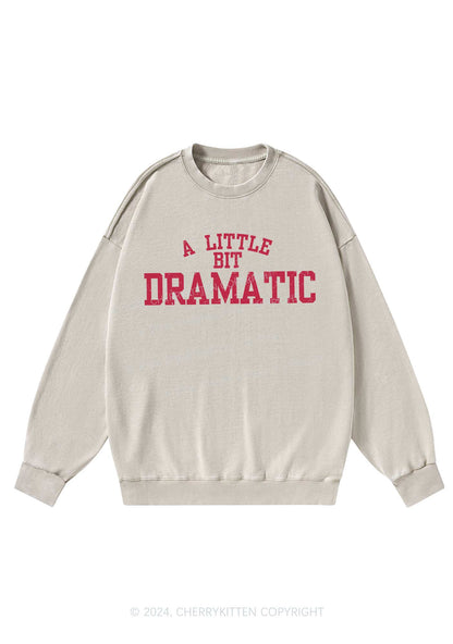 A Little Bit Dramatic Y2K Washed Sweatshirts Cherrykitten