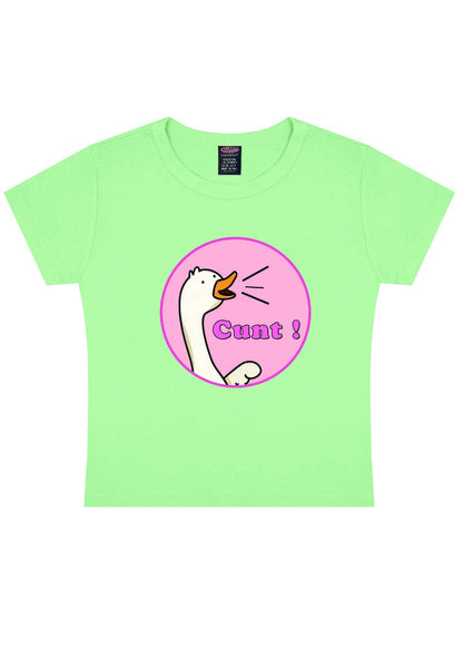 Duck Cxxt Y2K Baby Tee Cherrykitten