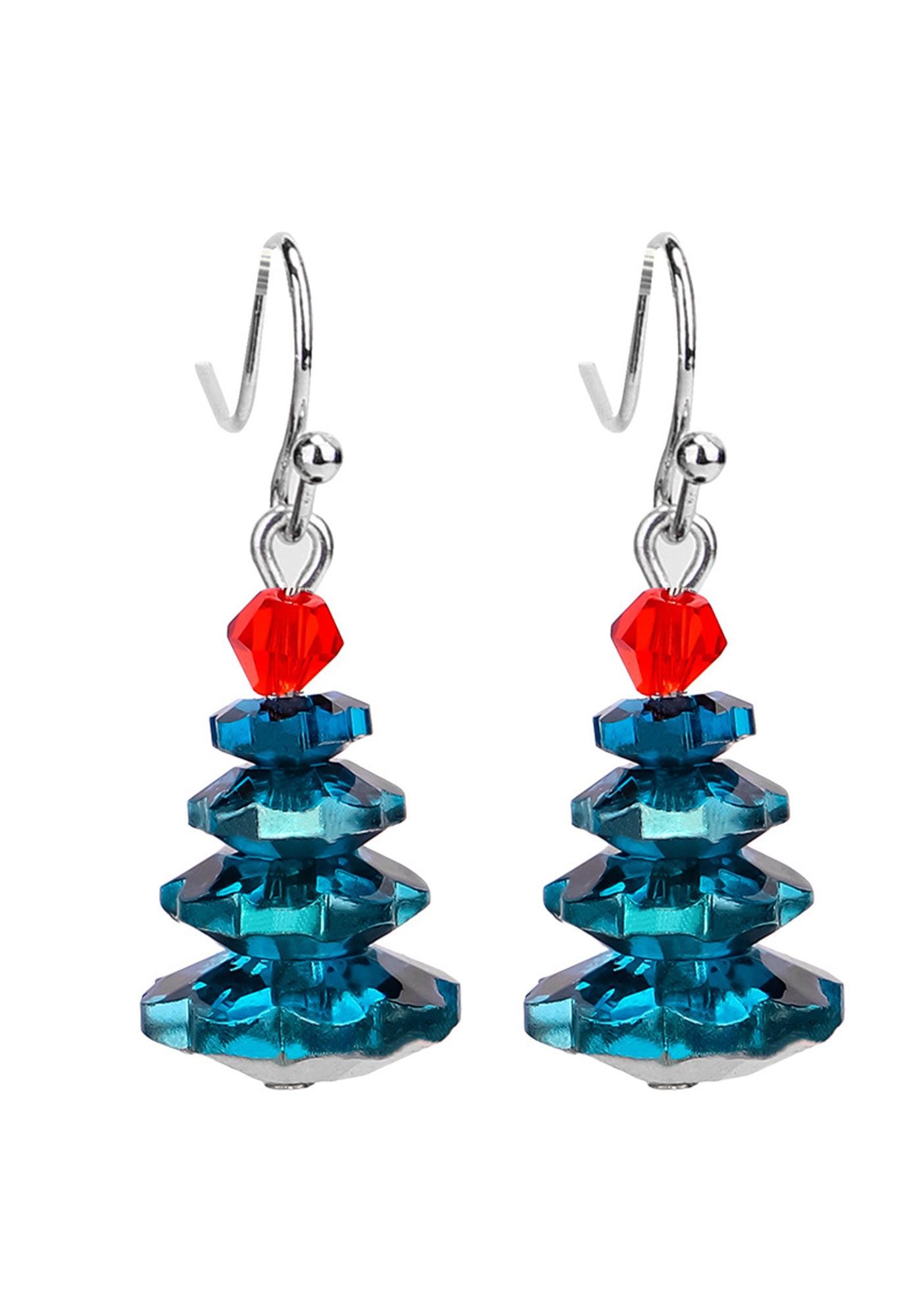 Crystal Christmas Tree Y2K Earrings Cherrykitten