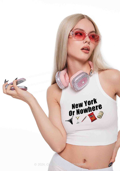 New York Or Nowhere Y2K Crop Tank Top Cherrykitten