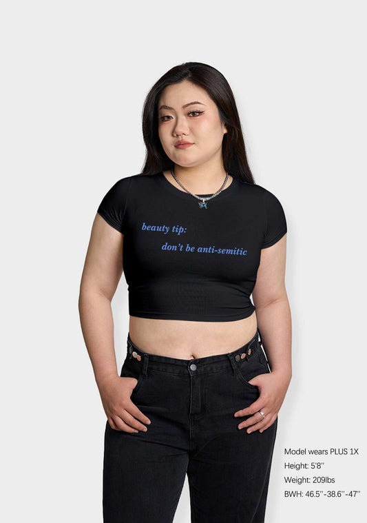 Curvy Beauty Tip Don't Be Anti Semitic Baby Tee