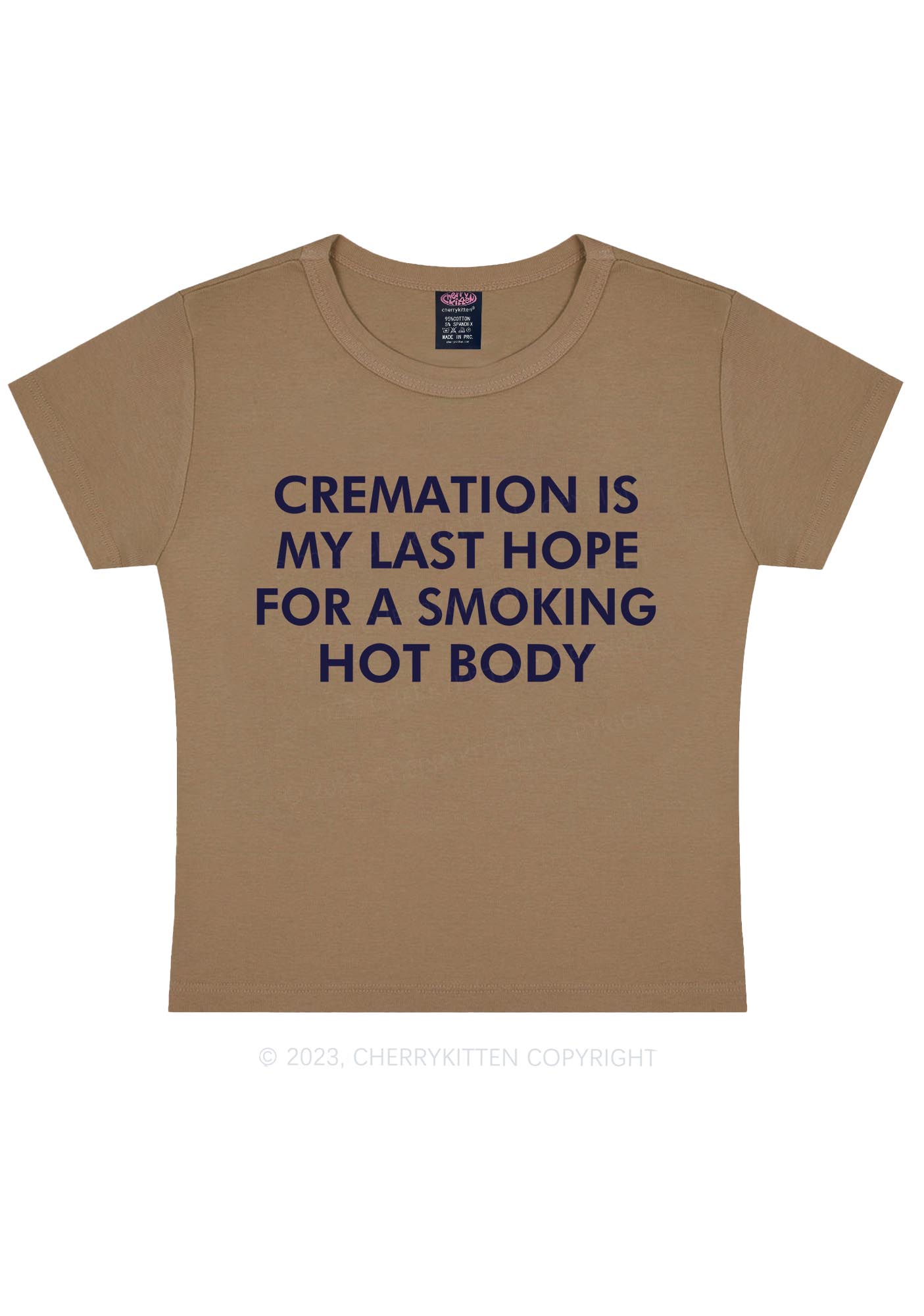 Cremation For Hot Body Y2K Baby Tee Cherrykitten