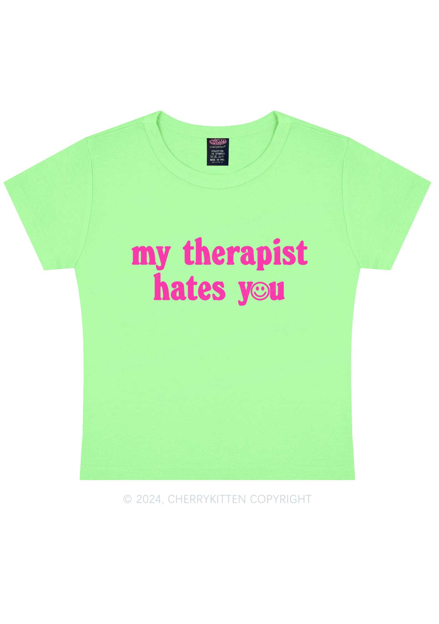 My Therapist Hates You Halo Y2K Baby Tee Cherrykitten