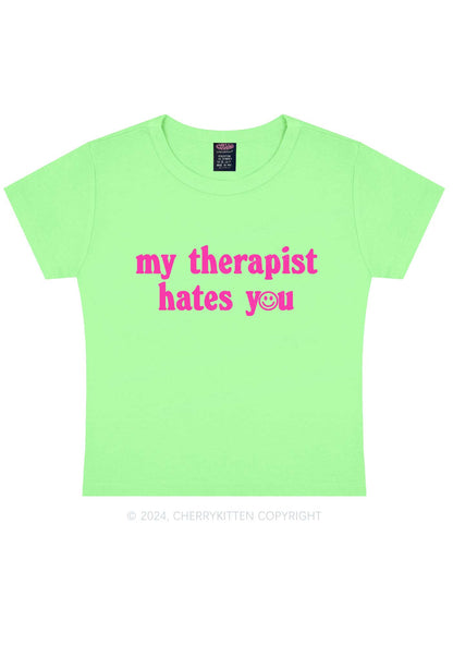 My Therapist Hates You Halo Y2K Baby Tee Cherrykitten