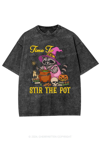 Halloween Stir The Pot Y2K Washed Tee Cherrykitten