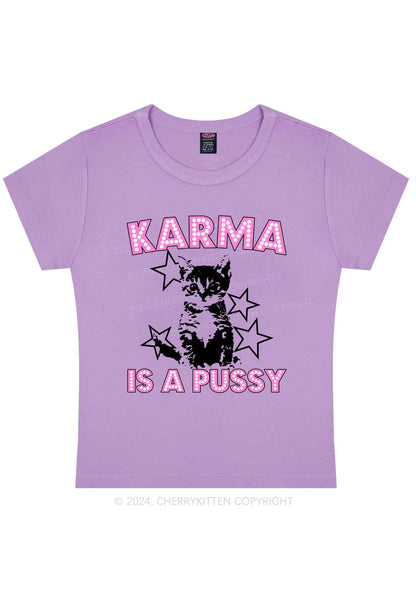 Karma Puxxy Y2K Baby Tee Cherrykitten