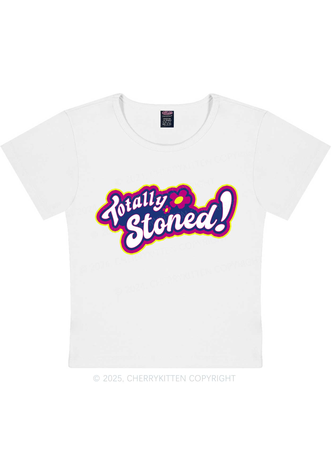 Totally Stoned Y2K Baby Tee Cherrykitten