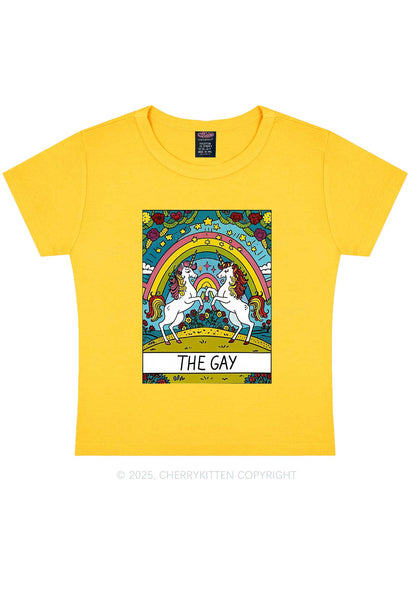 The Gay Unicorn Y2K Baby Tee Cherrykitten