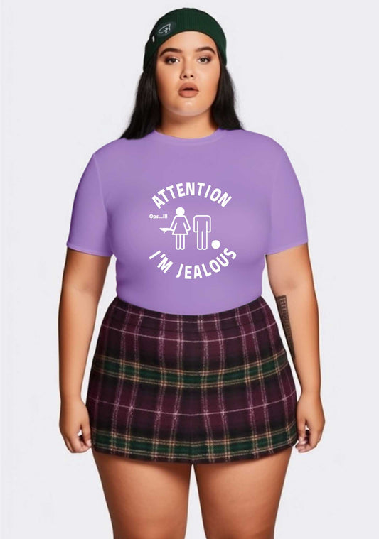 Curvy Attention I'm Jealous Baby Tee