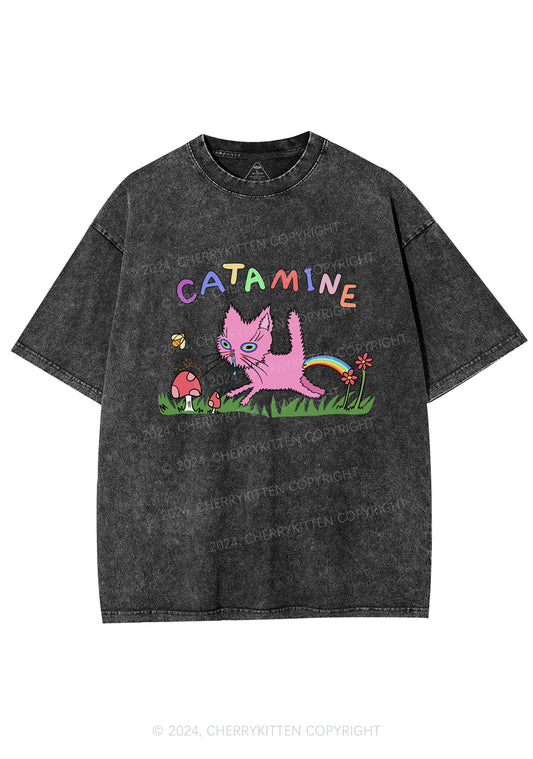 Catamine Y2K Washed Tee Cherrykitten