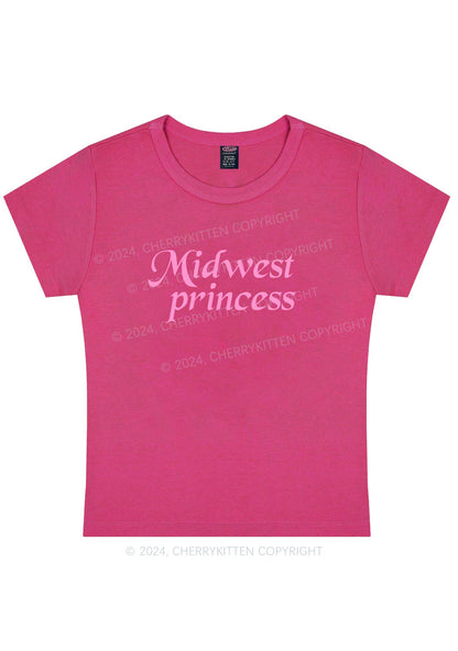 Curvy Midwest Princess Y2K Baby Tee Cherrykitten