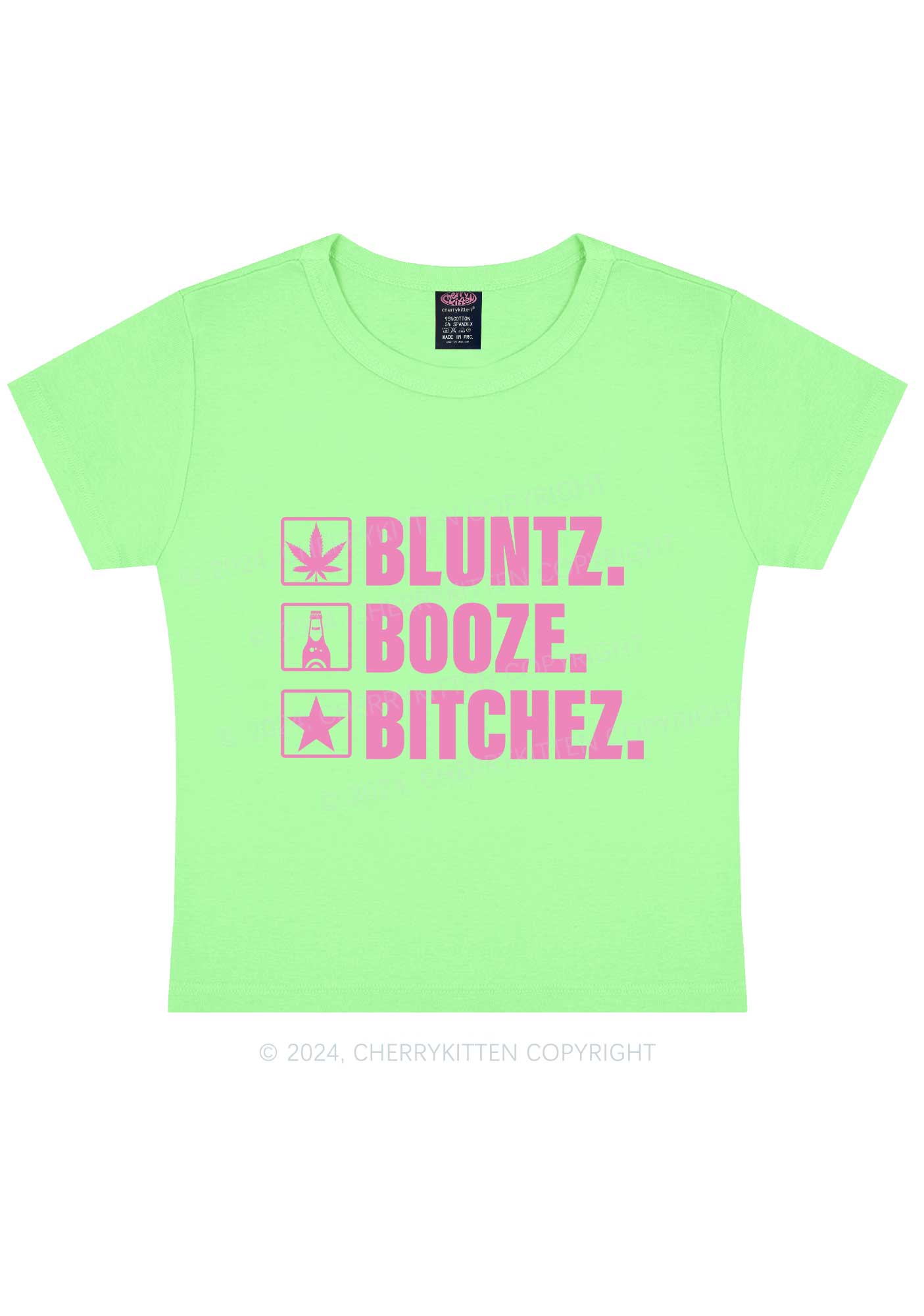 Bluntz Bxxch Y2K Baby Tee Cherrykitten