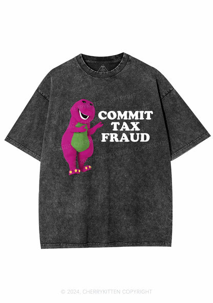 Commit Tax Fraud Y2K Washed Tee Cherrykitten