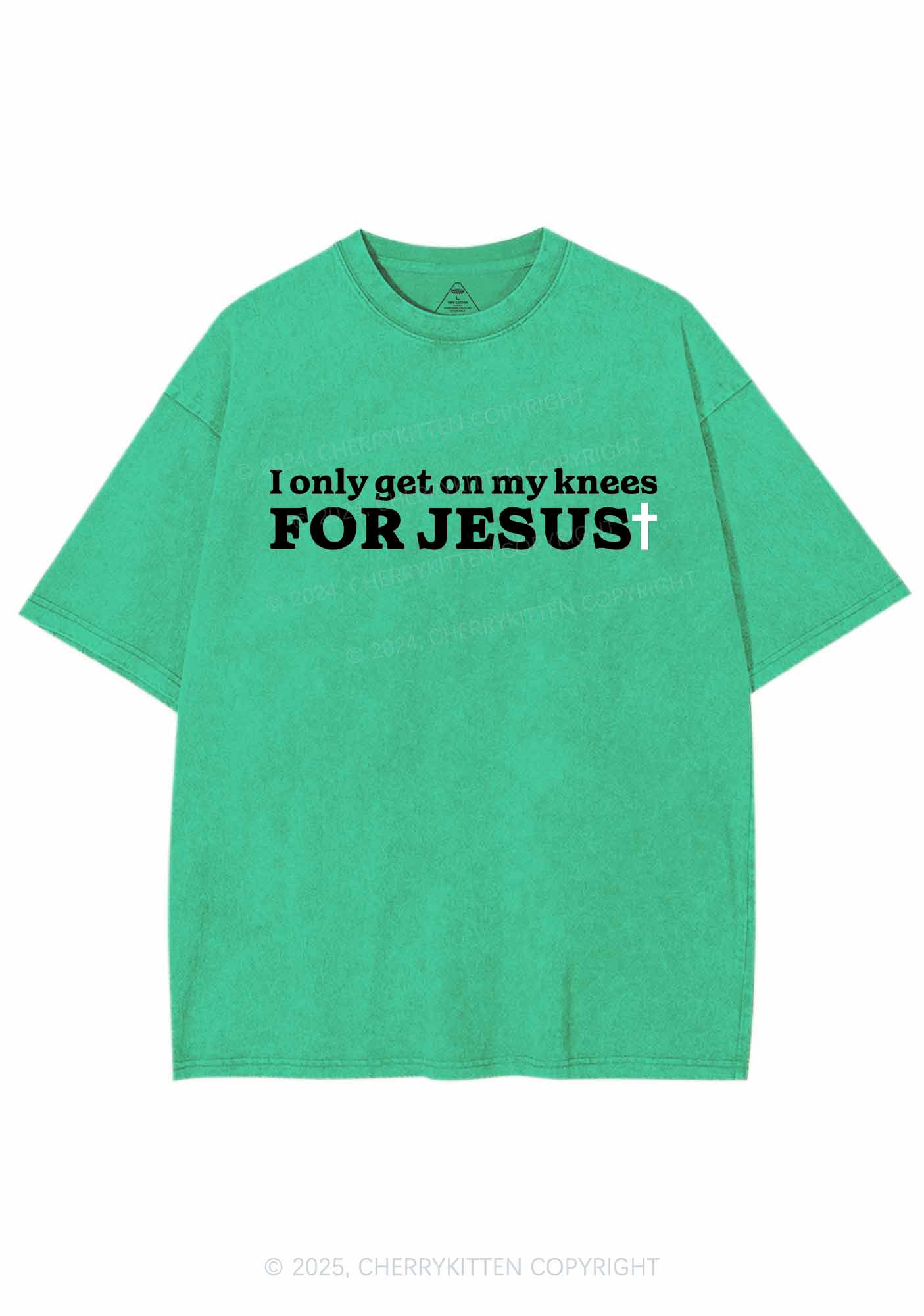 Get On Knees For Jesus Y2K Washed Tee Cherrykitten