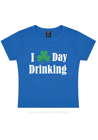 I Love Day Drinking St Patricks Y2K Baby Tee Cherrykitten