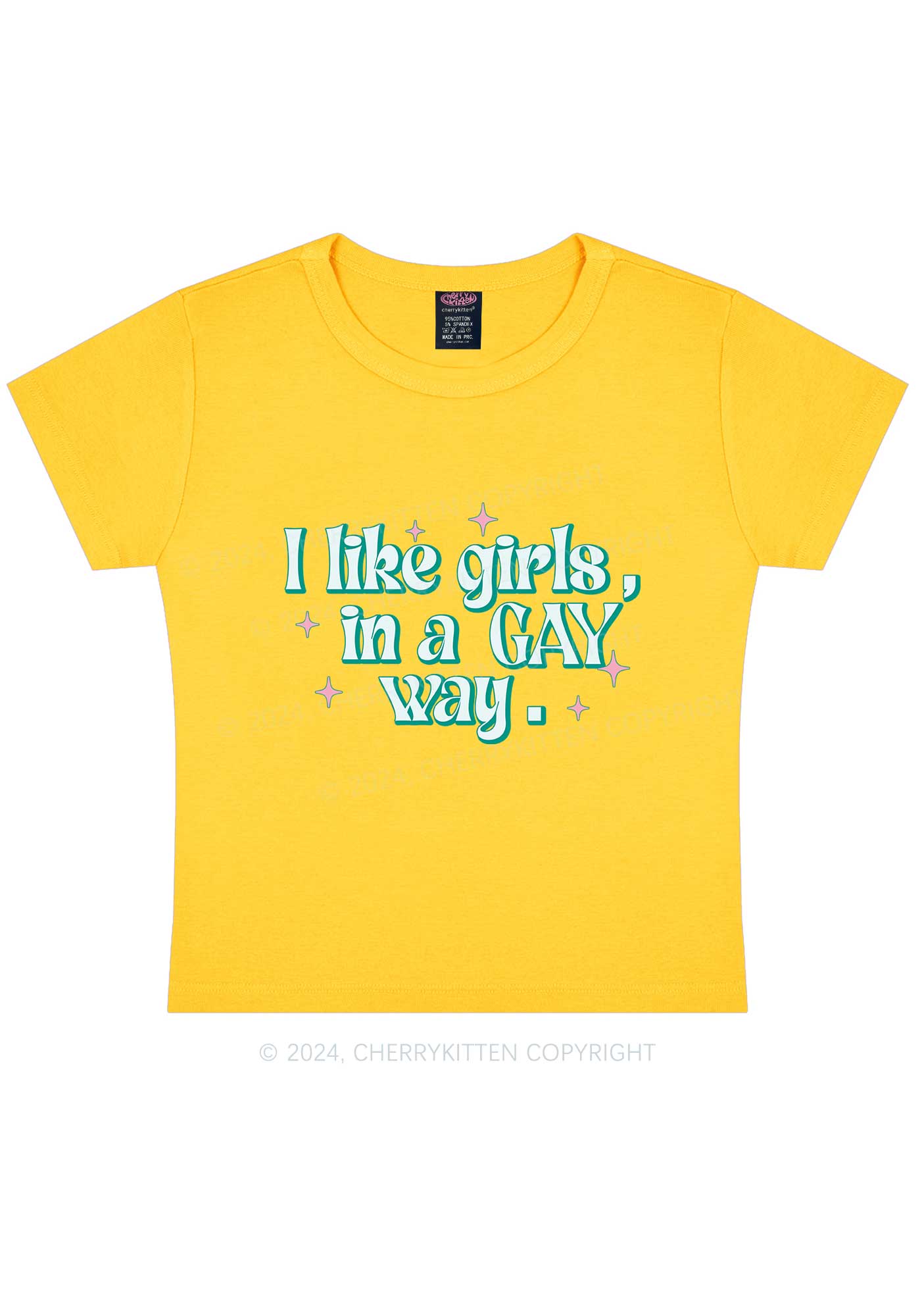 Like Girls In Gay Way Y2K Baby Tee Cherrykitten