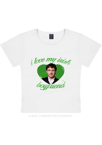 Love My Irish Boyfriend St Patricks Y2K Baby Tee Cherrykitten