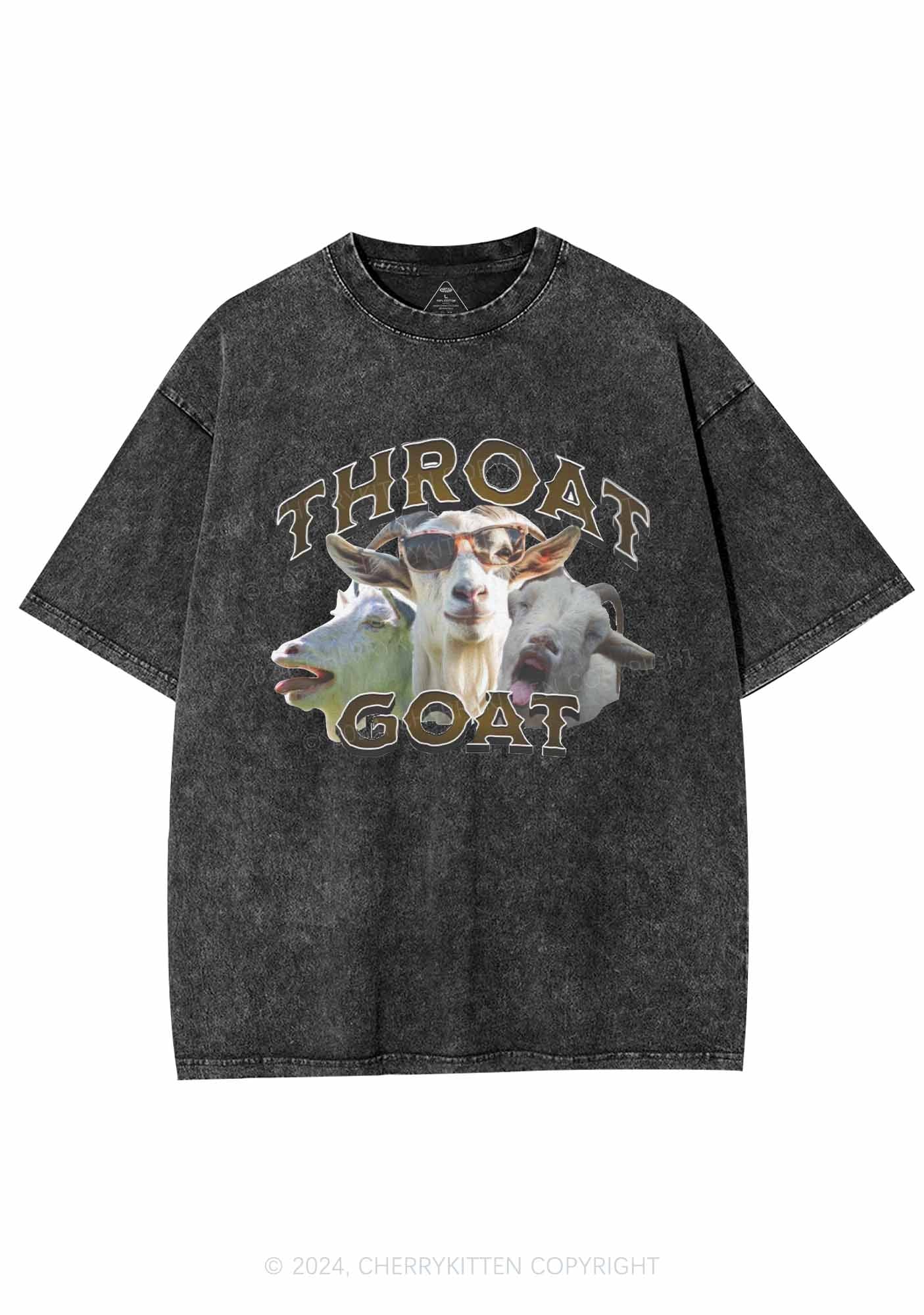 Three Throat Goats Y2K Washed Tee Cherrykitten