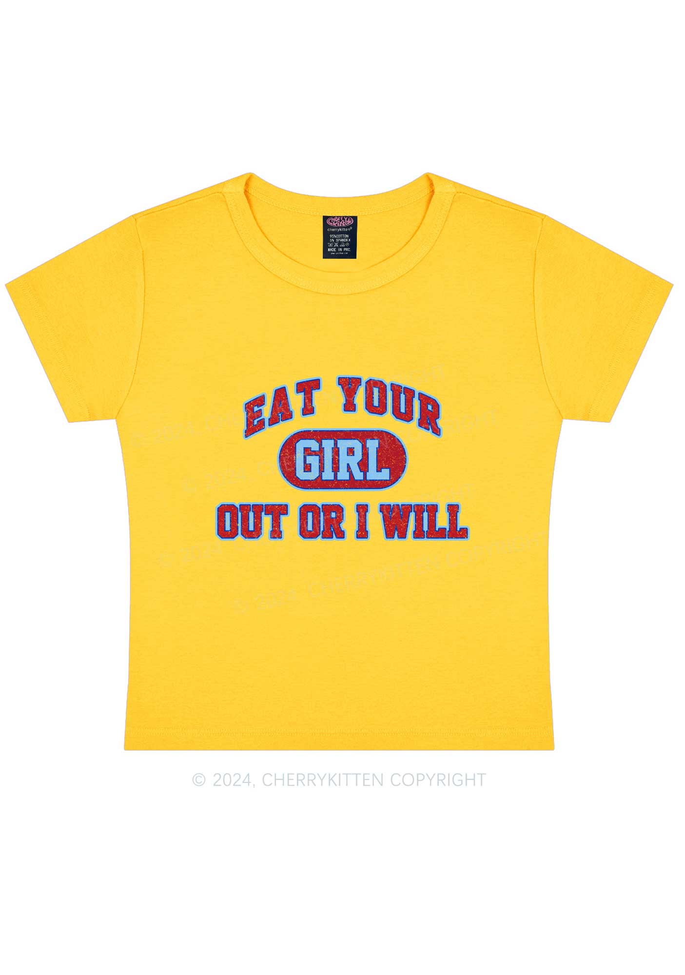 Eat Your Girl Y2K Baby Tee Cherrykitten