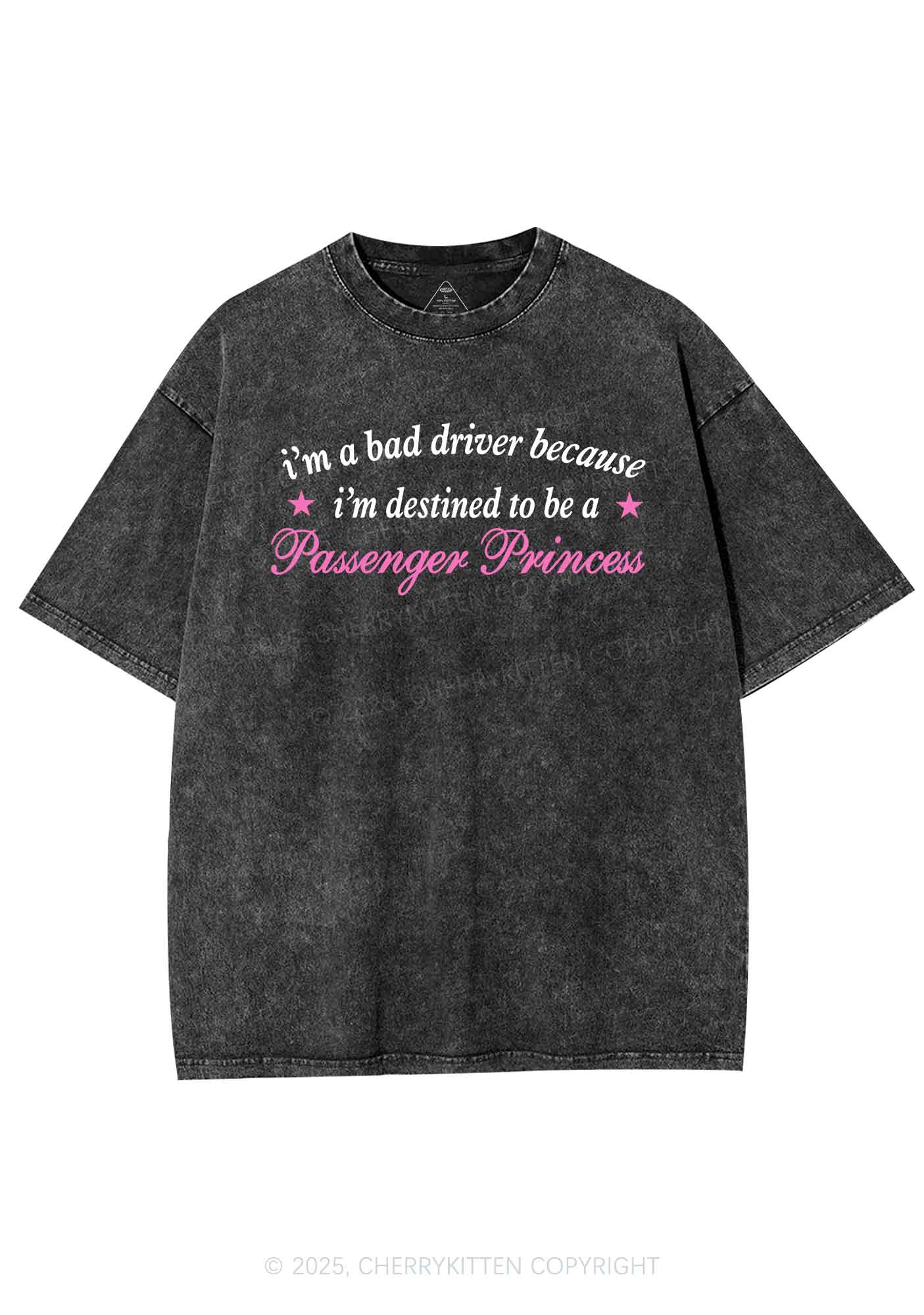 Destined To Be Passenger Princess Y2K Washed Tee Cherrykitten