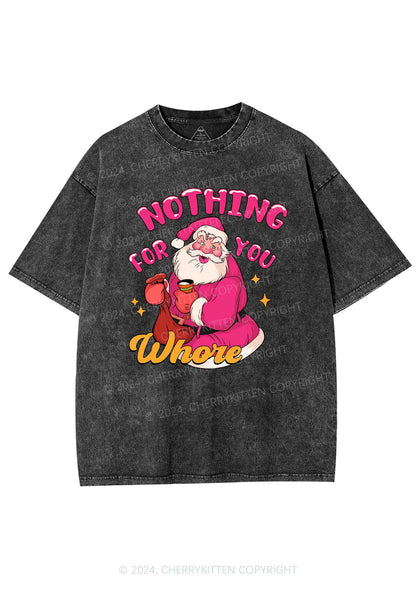 Christmas Nothing For Santa Y2K Washed Tee Cherrykitten