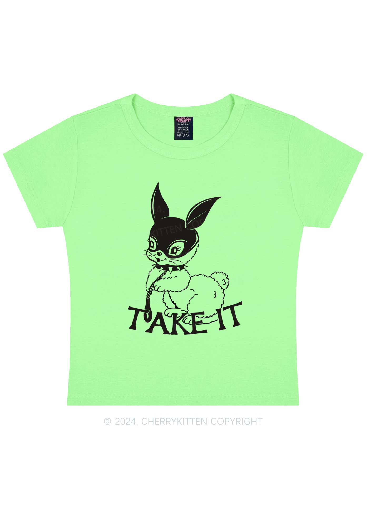 Take It Bunny Y2K Baby Tee Cherrykitten