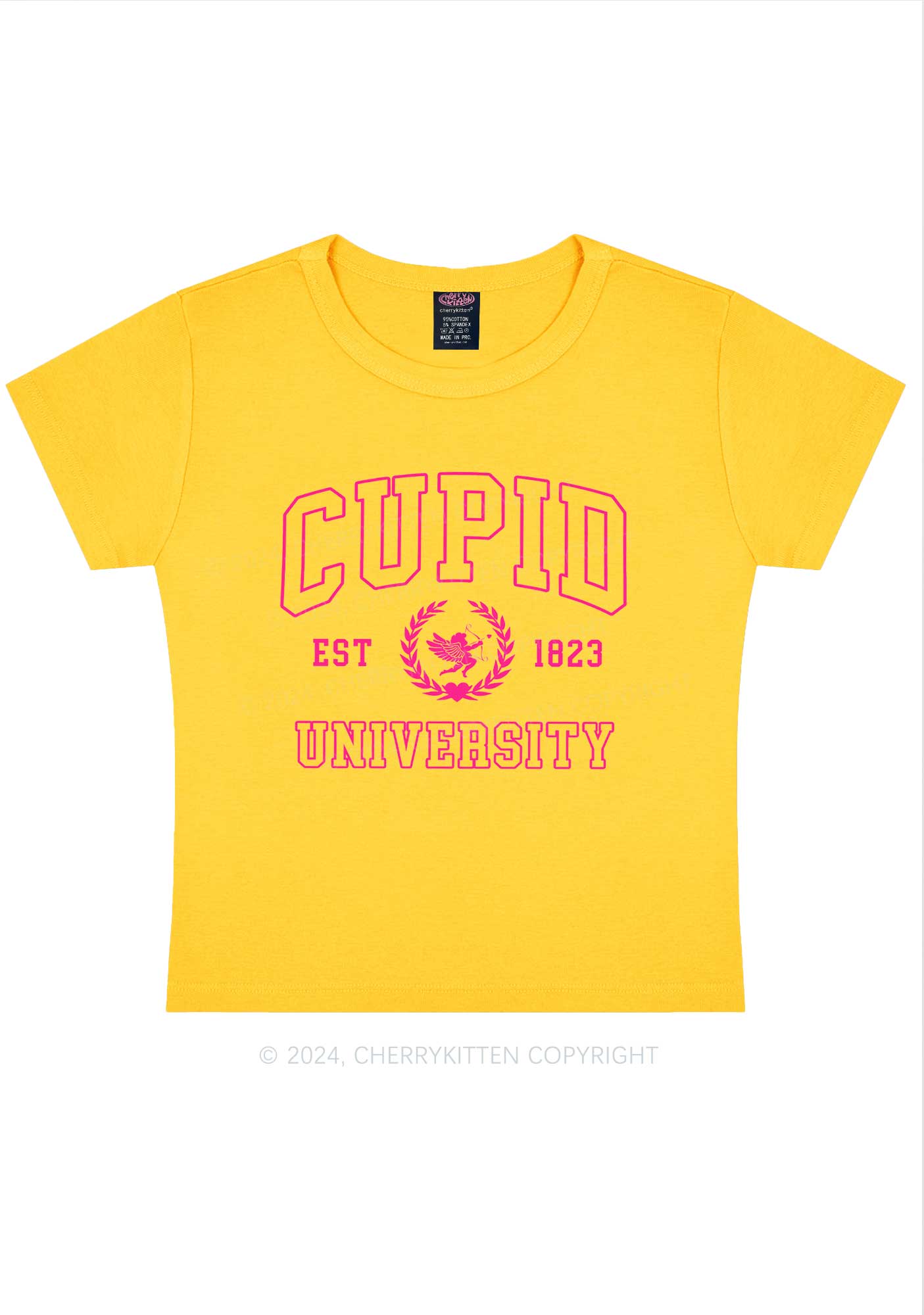 Cupid University Y2K Valentine's Day Baby Tee Cherrykitten