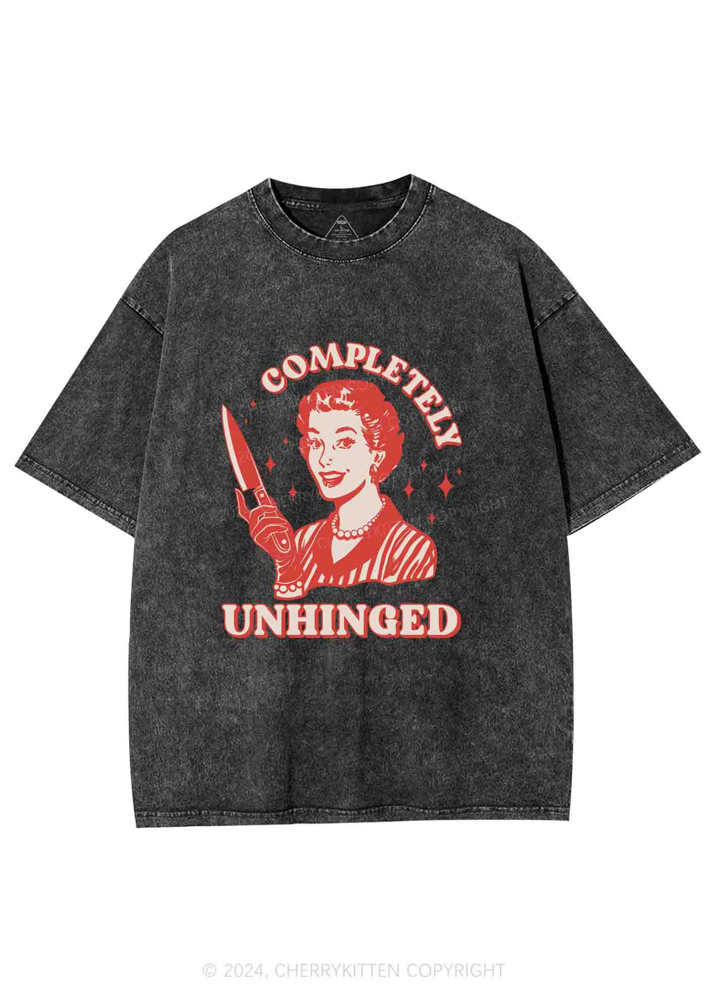 Completely Unhinged Y2K Washed Tee Cherrykitten