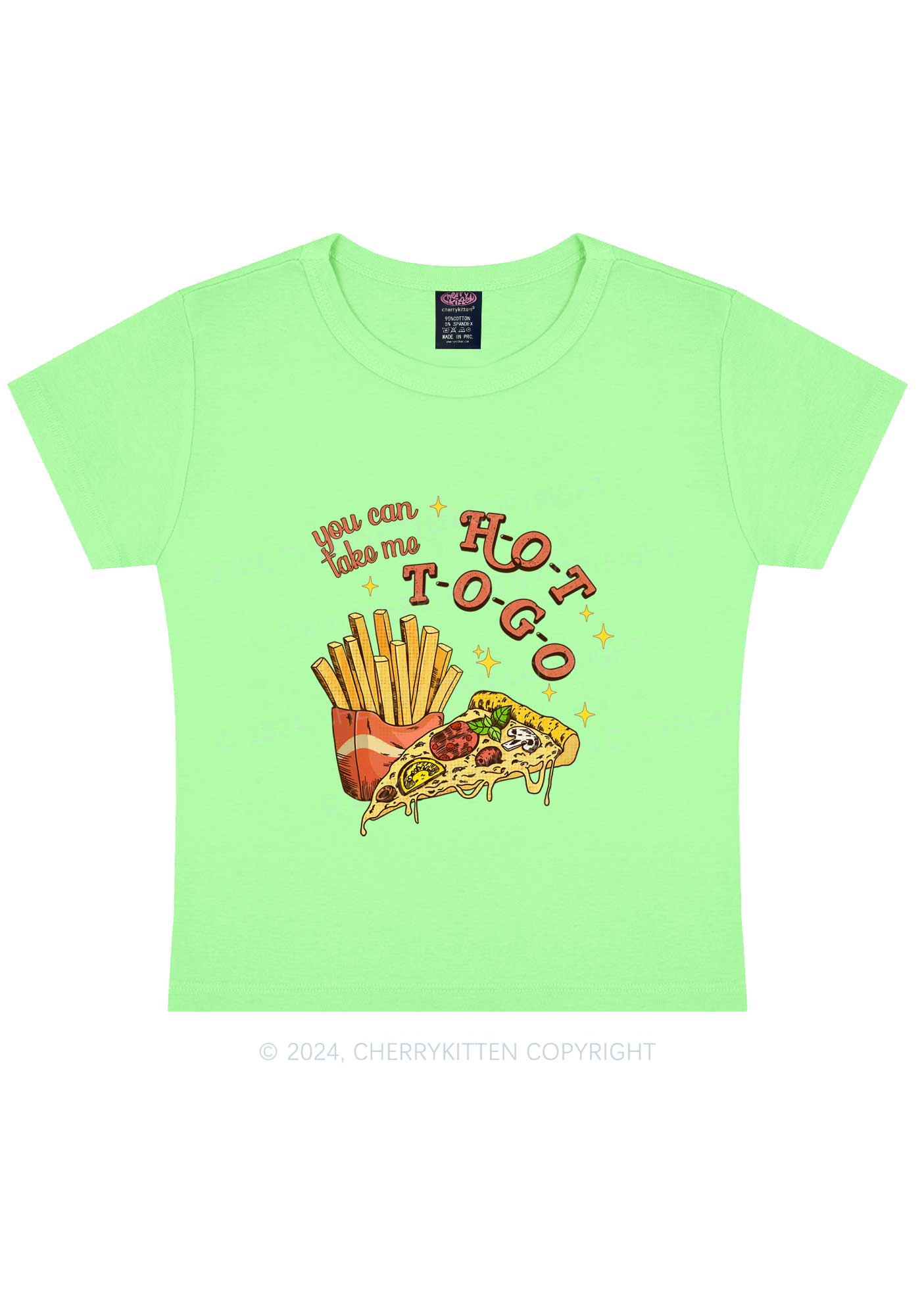 Take Me Hot To Go Y2K Baby Tee Cherrykitten