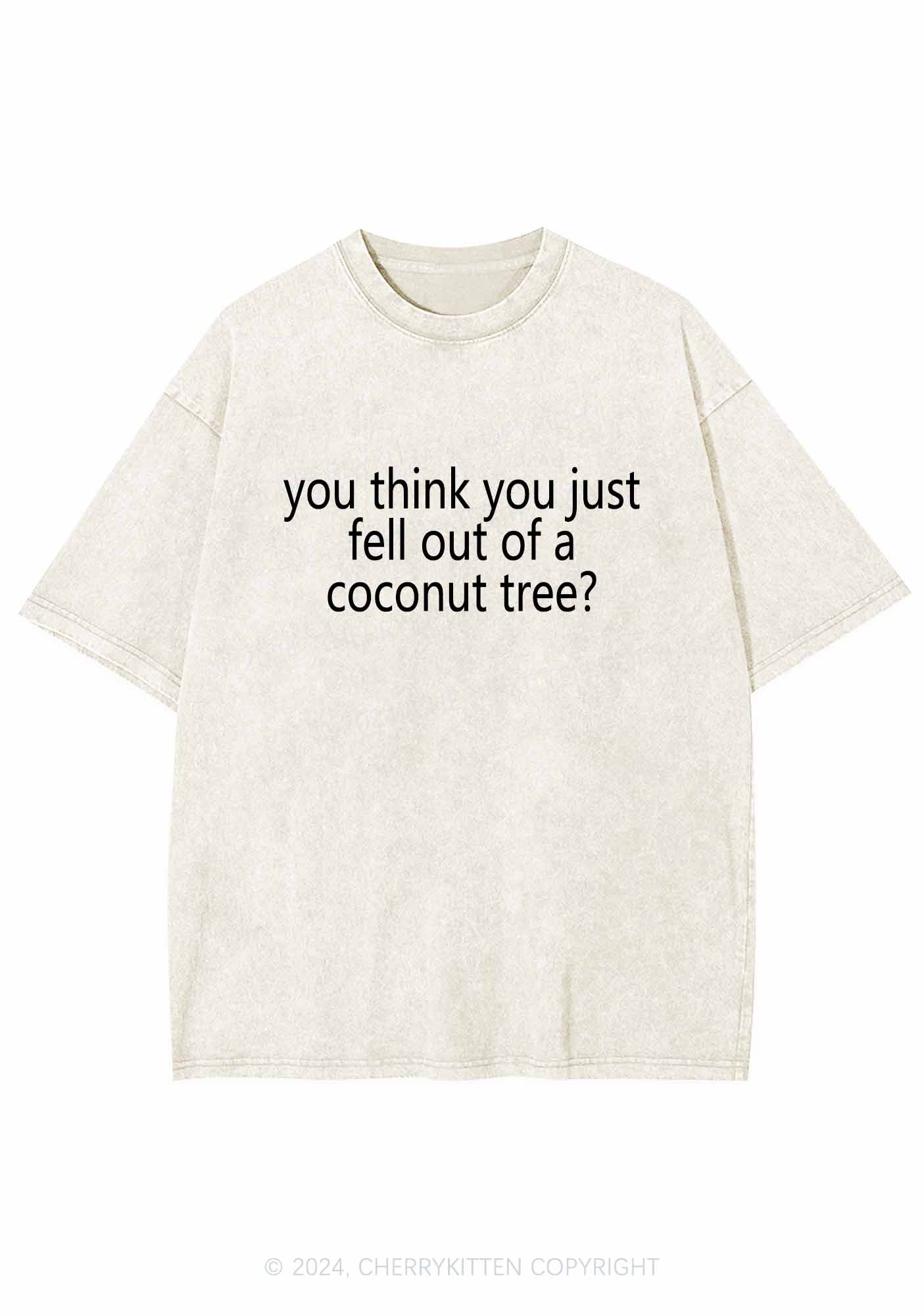 Coconut Tree Y2K Washed Tee Cherrykitten