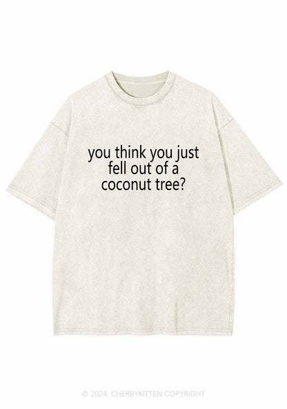 Coconut Tree Y2K Washed Tee Cherrykitten