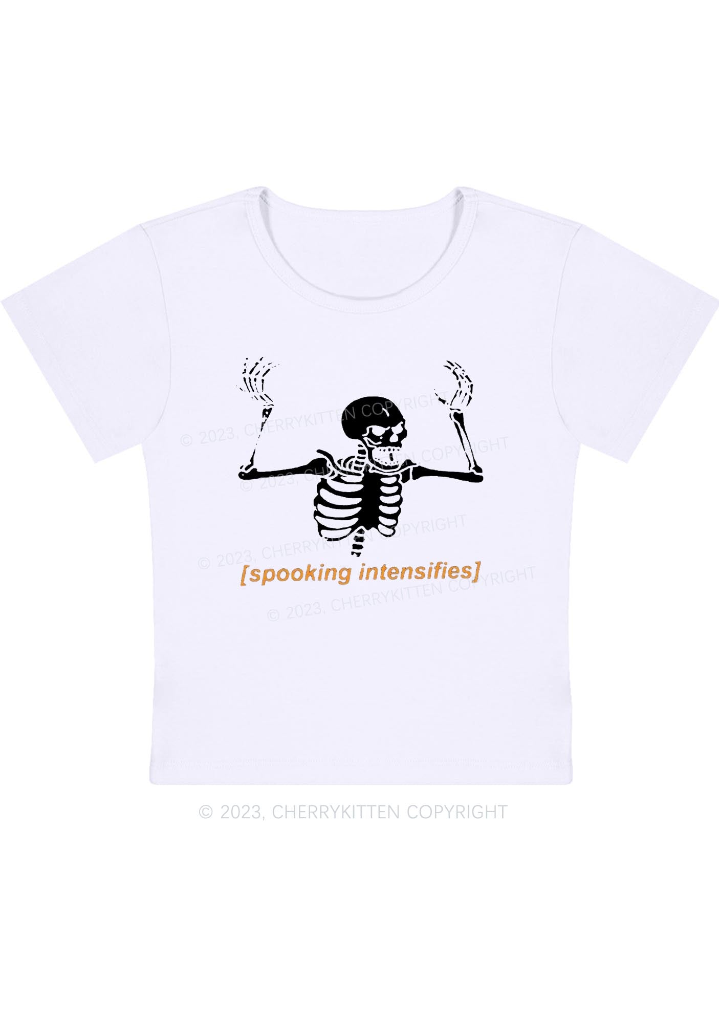 Spooking Intensifies Halloween Baby Tee Cherrykitten