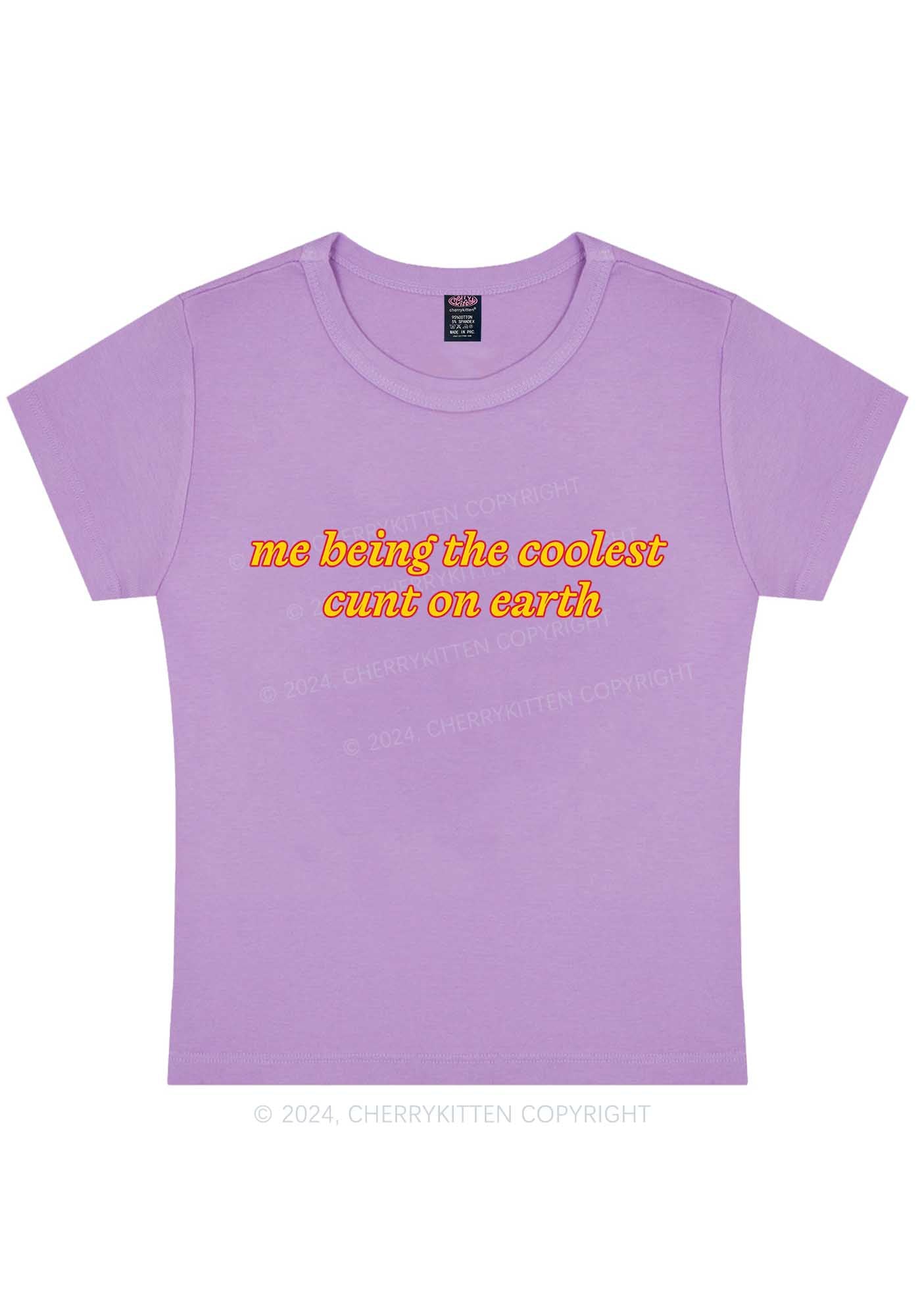 Curvy Coolest Cxnt On Earth Y2K Baby Tee Cherrykitten