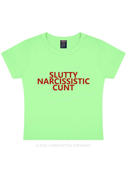 Narcissistic Cxnt Y2K Baby Tee Cherrykitten