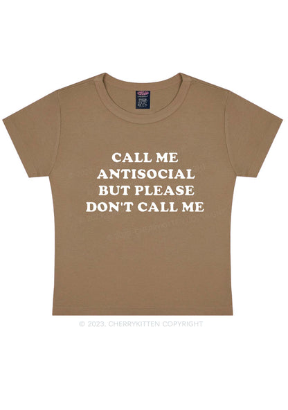 Call Me Antisocial Y2K Baby Tee Cherrykitten