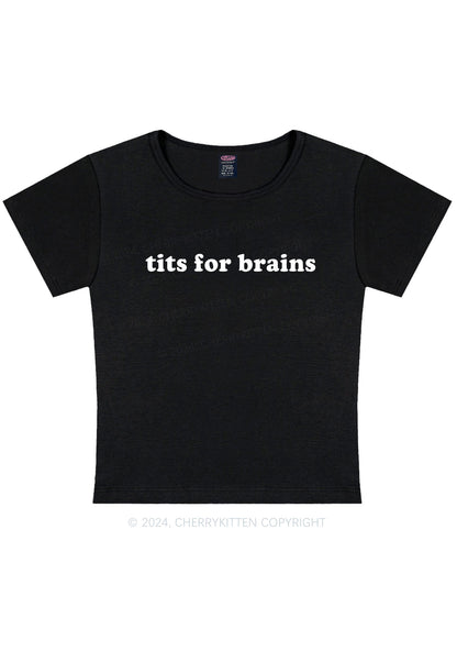 Txts For Brains Y2K Baby Tee Cherrykitten