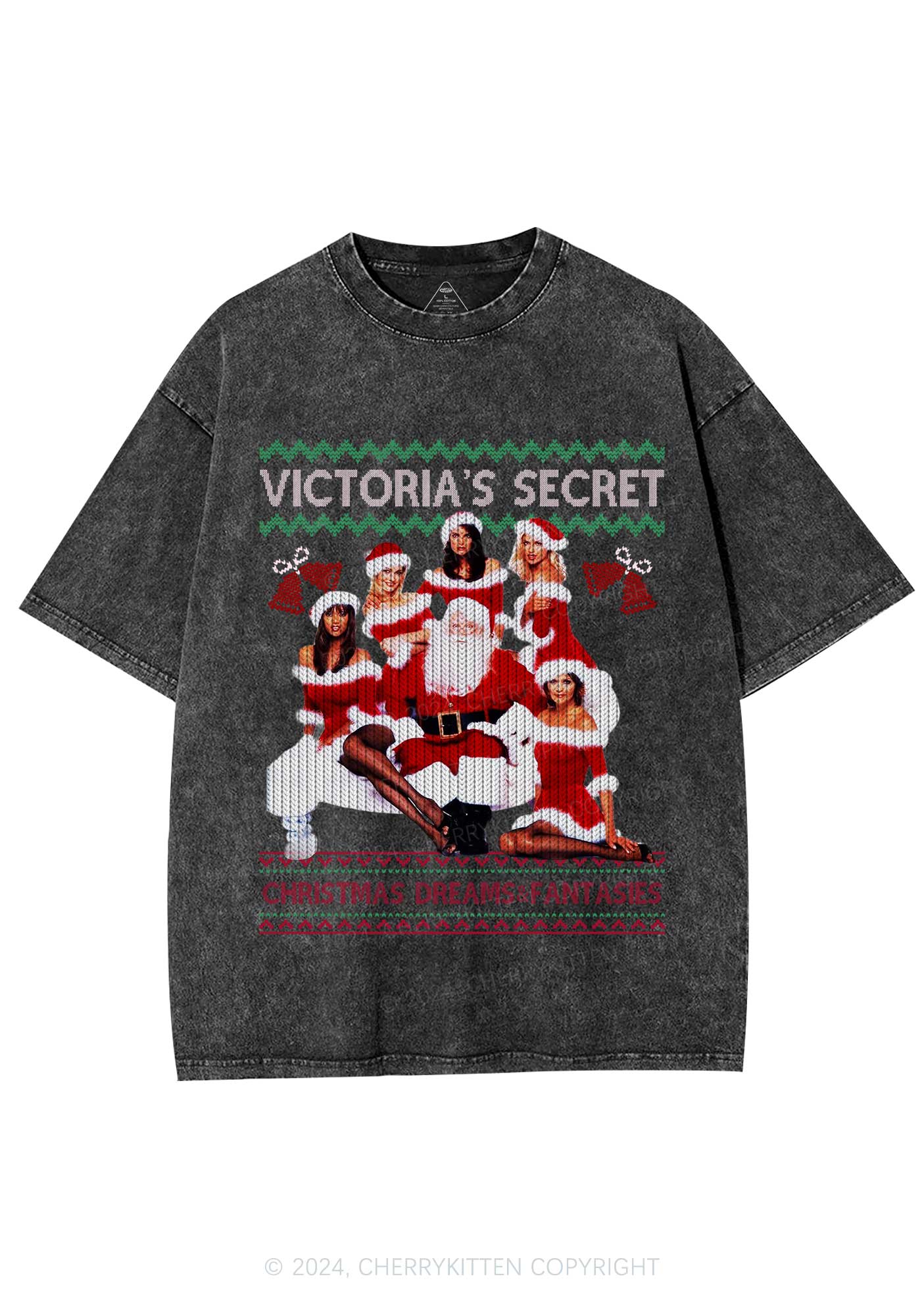 Christmas Dreams Fantasies Y2K Washed Tee Cherrykitten