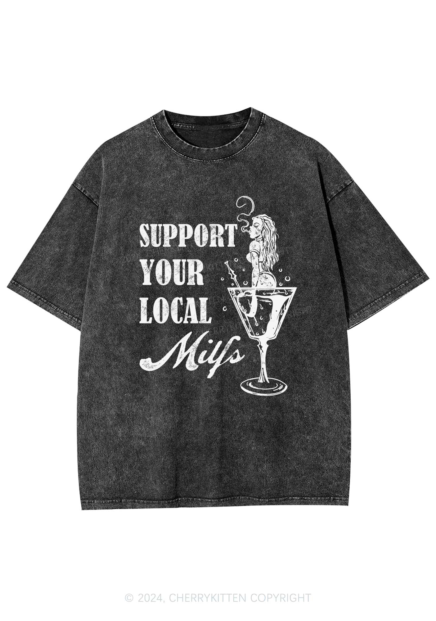 Support Your Local Mxxfs Y2K Washed Tee Cherrykitten