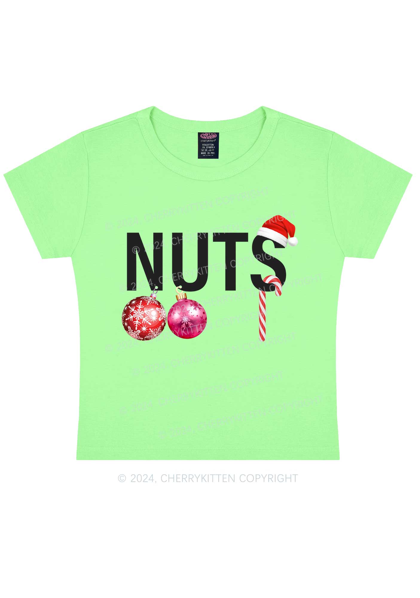 Christmas Nuts Y2K Baby Tee Cherrykitten