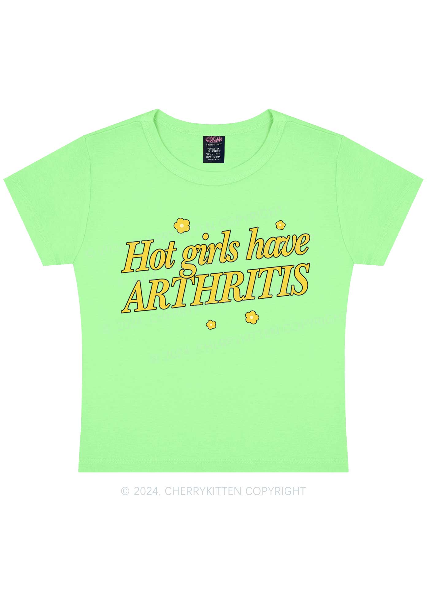 Hot Girls Have Arthritis Y2K Baby Tee Cherrykitten